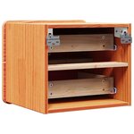 vidaXL Table de chevet Brun cire 39 x 34 x 33 cm Bois de pin massif