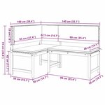 vidaXL Chaise de jardin Marron 140 x 100 x 91cm Bois d'acacia massif