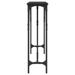 vidaXL Table console noir 140x23x75 cm bois d'ingénierie