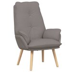 vidaXL fauteuil Taupe 69 x 74 x 93 cm Tissu et Contreplaqué