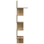 vidaXL Étagère d'angle murale chêne artisanal 32x32x127 5 cm