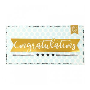 Grande carte avec un emplacement a billet - congratulations