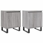 vidaXL Tables de chevet 2 Pièces sonoma gris 40x30x50cm bois d'ingénierie