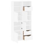vidaXL Armoires latérales 4 Pièces ODDA blanc 40x24x79 cm bois massif pin