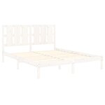 vidaXL Cadre de lit sans matelas blanc 160x200 cm bois de pin massif
