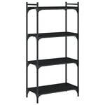 vidaXL Bibliothèque à 4 niveaux noir 60x30x120 cm bois d'ingénierie