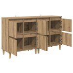 vidaXL Buffets 2 Pièces Chêne artisanal 60 x 35 x 70 cm Bois d'ingénierie