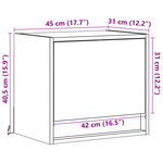 vidaXL Tables de chevet murales avec lumières LED 2 Pièces sonoma gris