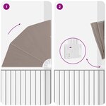 vidaXL Écran de confidentialité pour balcon Taupe 140 x 140 cm tissu