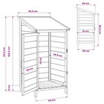 vidaXL Abri de jardin Gris 59 x 56 x 113 5 cm Bois d'ingénierie