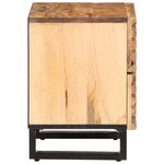 vidaXL Tables de chevet 2 Pièces 40x34x46 cm bois massif de manguier brut