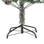 vidaXL Sapin de Noël pré-éclairé avec neige floquée/cônes 225cm PVC/PE
