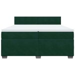 vidaXL Sommier à lattes de lit et matelas Vert foncé 200x200cm Velours