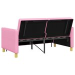 vidaXL Canapé-lit escamotable Rose Tissu
