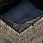 vidaXL Canapé d'angle de jardin avec coussins gris résine tressée