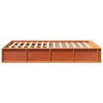 vidaXL Cadre de lit avec stockage Marron cire 120 x 200 cm Bois massif