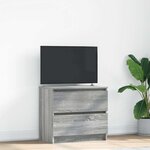 vidaXL Meuble TV sonoma gris 60x35x54 cm bois d'ingénierie