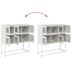 vidaXL Buffet blanc 100 5x39x107 cm acier laminé à froid