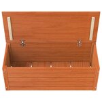 vidaXL Boîte de rangement avec stockage Cire marron 89 x 36 5 x 33 cm