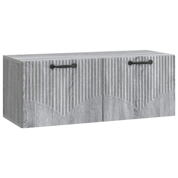 vidaXL Meuble TV mural Sonoma gris 78 5 x 31 x 30 cm Bois d'ingénierie