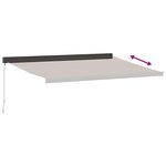 vidaXL Auvent manuel rétractable marron 400x300 cm