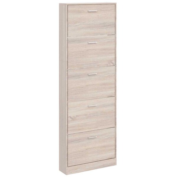 vidaXL Meuble à chaussures en bois avec 5 compartiments Aspect chêne