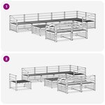 vidaXL Ensemble de canapés d'extérieur 9 pc Naturel