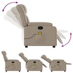 vidaXL Fauteuil de massage inclinable Cappuccino Similicuir