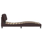 vidaXL Cadre de lit sans matelas marron foncé 90x200 cm tissu