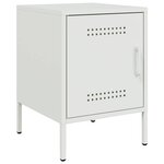 vidaXL Tables de chevet 2 Pièces blanc 36x39x50 5 cm acier