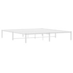 vidaXL Cadre de lit métal sans matelas blanc 180x200 cm