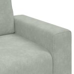 vidaXL Fauteuil Gris clair 60 cm Velours