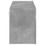 vidaXL Meuble TV mural gris béton 80x30x41 cm