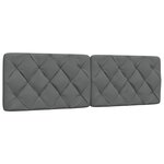 vidaXL Lit avec matelas gris foncé 160x200 cm tissu