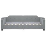 vidaXL Lit de jour gris clair 100x190 cm tissu