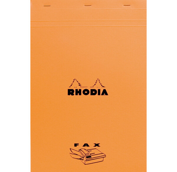 Bloc orange 80 Feuilles agrafées 80g Fax 21x31 8 cm RHODIA