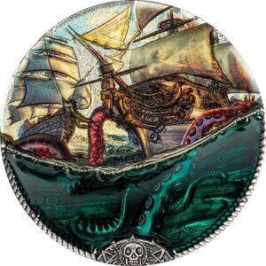 Pièce de monnaie en Argent 20 Dollars g 93.3 (3 oz) Millésime 2025 Underwater Fantasy SEA MONSTER (PRÉCOMMANDE)