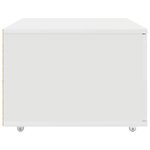 vidaXL Armoire à tiroirs avec roue Blanc 55 x 45 x 31 cm