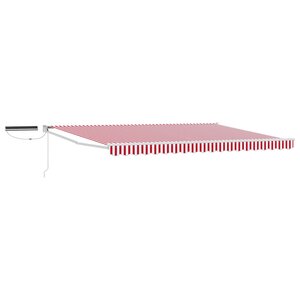 vidaXL Auvent rétractable électrique Rouge et Blanc 5 x 3 m
