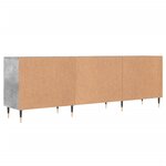 vidaXL Meuble TV gris béton 150x30x50 cm bois d'ingénierie