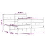 vidaXL Cadre de lit en métal sans matelas chêne sonoma 135x190 cm