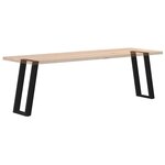 vidaXL Pieds de table console en U  2 pièces  noir  28 x (72-73) cm  acier