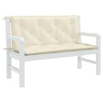 vidaXL Coussin de banc de jardin blanc crème tissu oxford