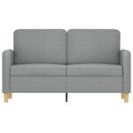 vidaXL Canapé à 2 places Gris clair 120 cm Tissu