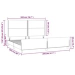 vidaXL Cadre de lit avec tête de lit Vert foncé 200x200 cm Velours