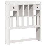 vidaXL Lit bibliothèque sans matelas blanc 75x190cm bois de pin massif
