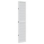 vidaXL Cloison de séparation 4 panneaux blanc bois de paulownia massif