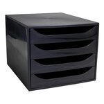 Module De Classement Ecobox Ecoblack 4 Tiroirs - Noir - Exacompta