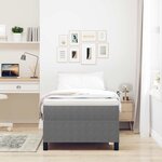 vidaXL Lit boxspring avec matelas - Gris clair 80 x 200 cm en velours côtelé