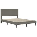 vidaXL Cadre de lit Gris clair 160 x 200 cm Tissu en velours côtelé